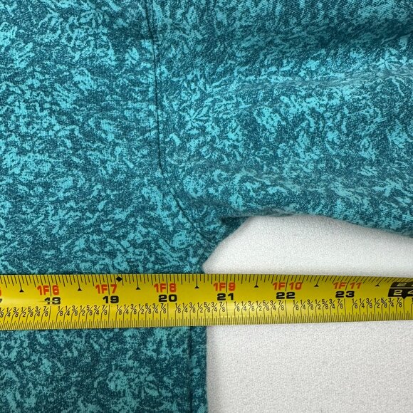 Athleta V neck Hoodie Sundown Alliance Sweatshirt Teal - Picture 5 of 7